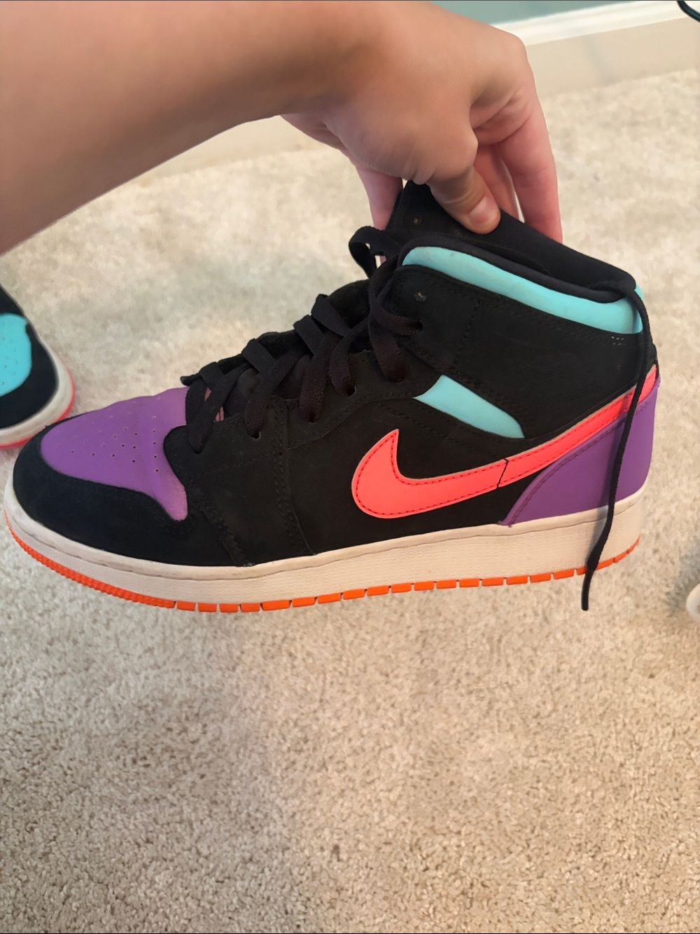Jordan 1 Mid Multi Color GS - Picture 5 of 7
